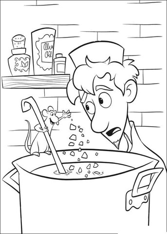 Remy Knows How To Cook  Coloring Page